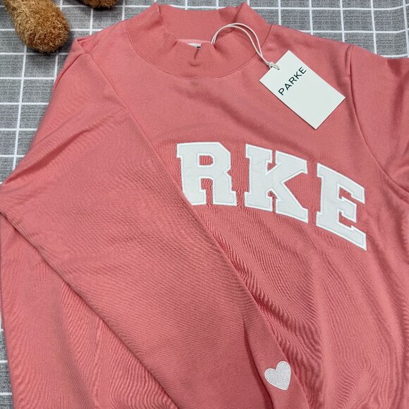 Parke Tops - Parke Blush + Lavender Knitted Letter Print Sweatshirt 💥❣